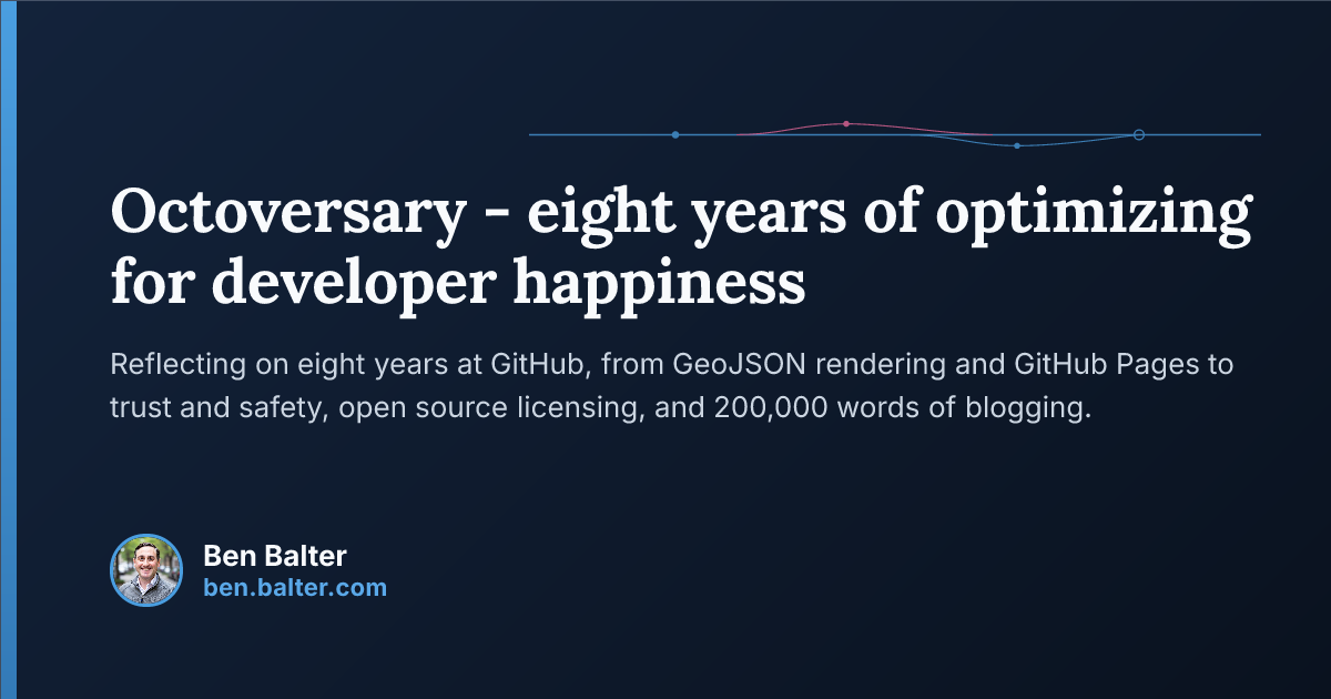 Octoversary - eight years of optimizing for developer happiness | Ben ...